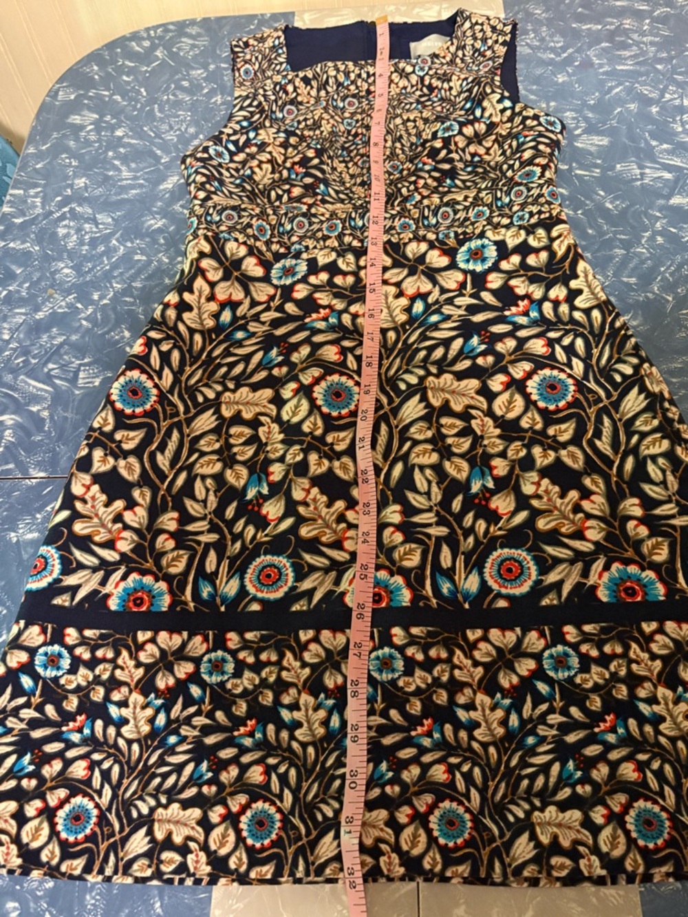 🌻3 for $20🌻 Maeve Anthropologie Navy Floral Print Sleeveless Dress - Picture 6 of 7